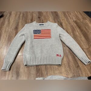 Kids Unisex Size 10/12, Ralph Lauren American Flag Sweater